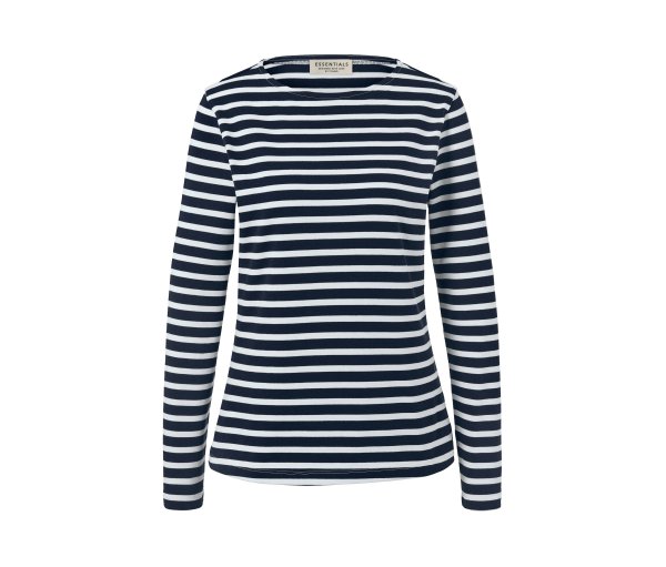 Tchibo - Gestreiftes Langarmshirt - Damen - Gr. S - dunkelblau/gestreift