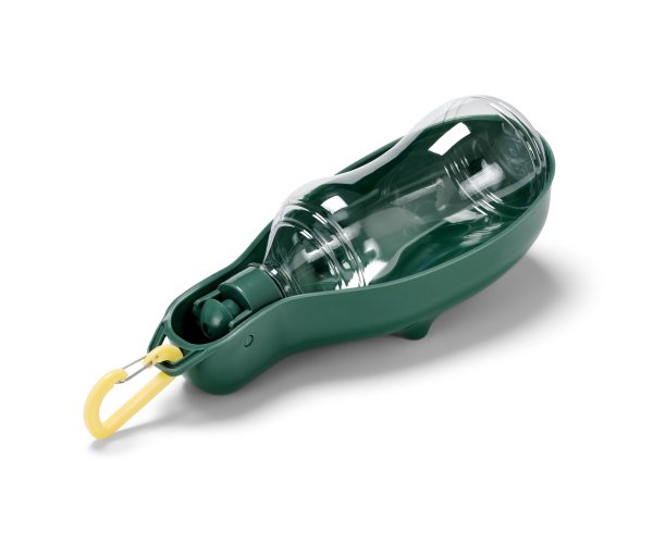 Tchibo - Hunde-Trinkflasche mit integrierter Trinkschale - olivgrün