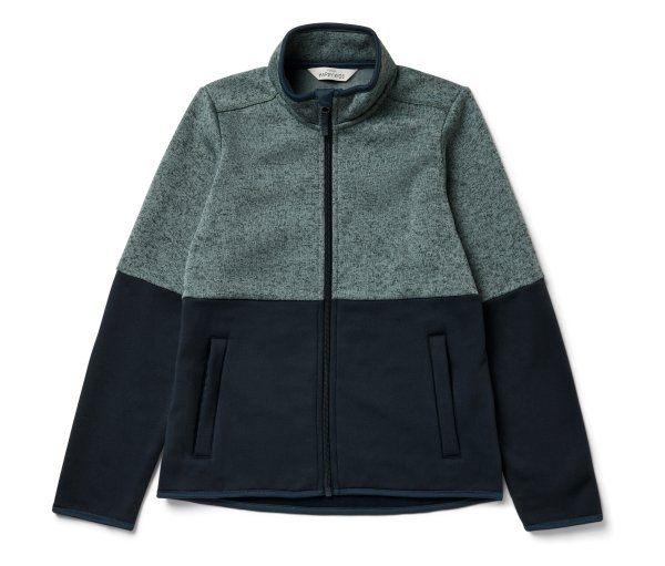 Tchibo - Kinder-Hybrid-Strickfleecejacke - Herren - Gr. 146/152 - dunkelblau