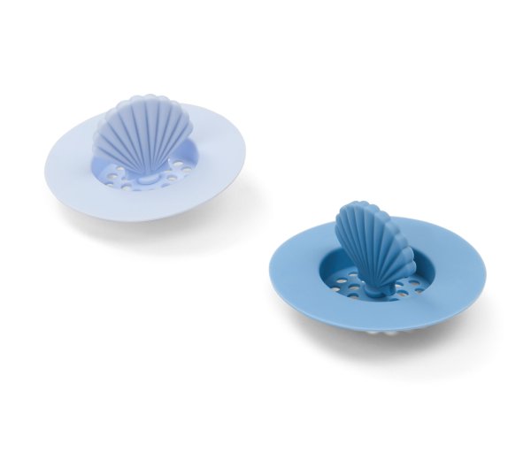 Tchibo - 2 Abflusssiebe aus Silikon - hellblau