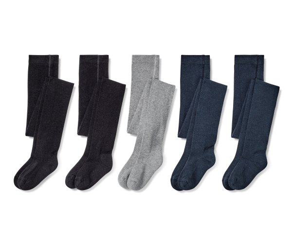 Tchibo - 5 Paar Kinder-Strumpfhosen - Herren - Gr. 122/128 - schwarz