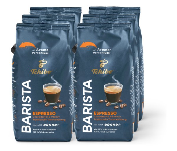 Tchibo - Barista Espresso - 6 x 1 kg Ganze Bohne - Intensität: 5/6