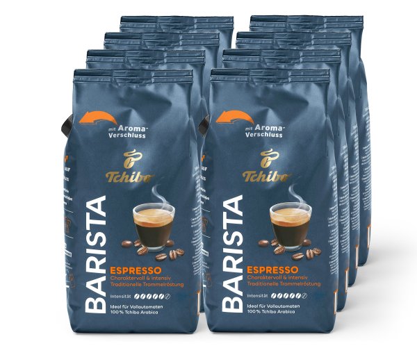 Tchibo - Barista Espresso - 8 x 1 kg Ganze Bohne - Intensität: 5/6