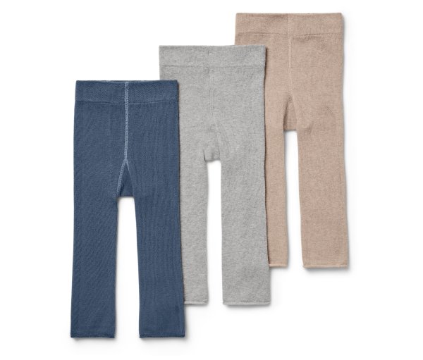 Tchibo - 3 Kinder-Strickleggings - Herren - Gr. 122/128 - dunkelblau