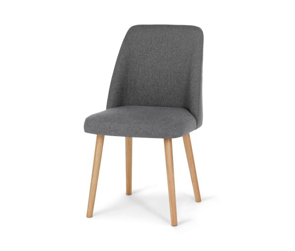 Tchibo - Gepolsterter Esszimmer-Stuhl - 39x58x87cm - braun - Polyester / Eichenholz