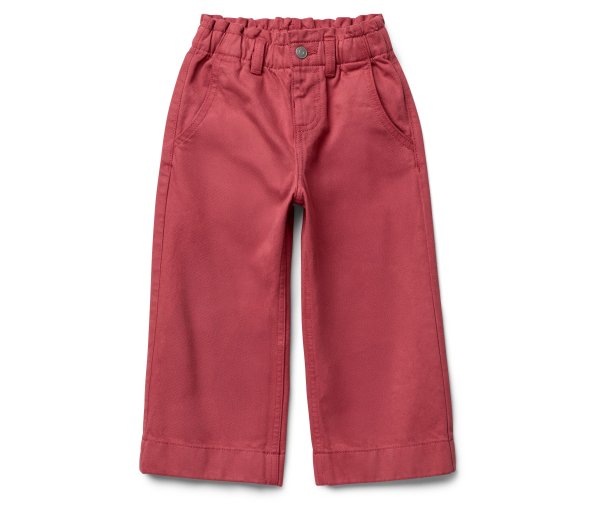 Tchibo - Kinder-Wide-Leg-Jeans – Fit »Greta« - Damen - Gr. 110 - rot