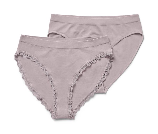 Tchibo - 2 Seamless-Slips - Damen - Gr. S - grau