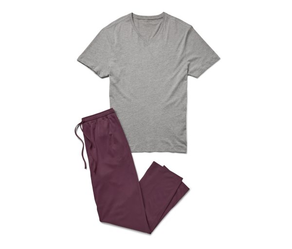 Tchibo - Pyjama - Herren - Gr. M - weinrot