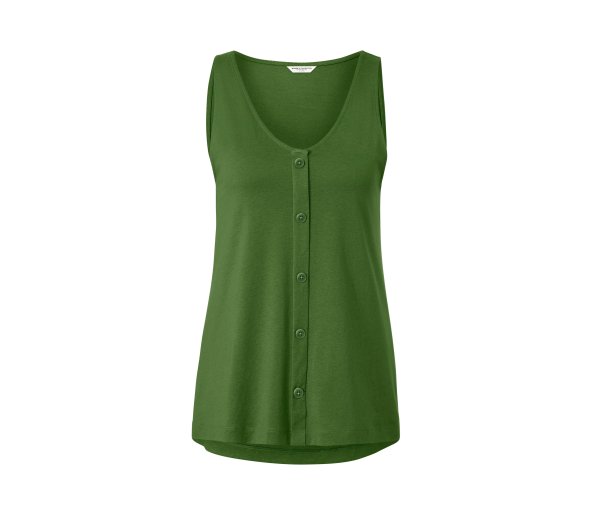 Tchibo - Top mit Knopfleiste - Damen - Gr. M - grün