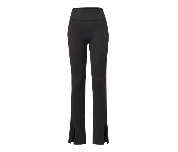 Tchibo - Seamless-Flared-Sporthose mit Schlitz - Damen - Gr. XL - anthrazit