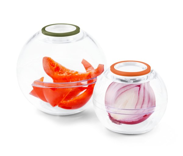 Tchibo - 2 Frischhaltekugeln - dunkelgrün