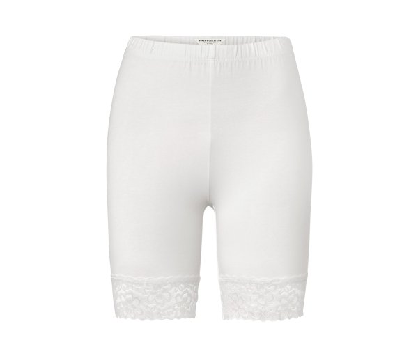 Tchibo - Radlershorts mit Spitzenborte - Damen - Gr. M - weiß
