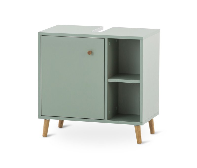 Tchibo - Waschbeckenunterschrank »Bjarne« - 60x33x59,5cm - braun - Holz / Metall