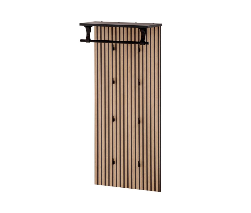 Tchibo - Hakenpaneel »Hank« - 50x21x110,5cm - schwarz - Holz / Metall / Kunststoff