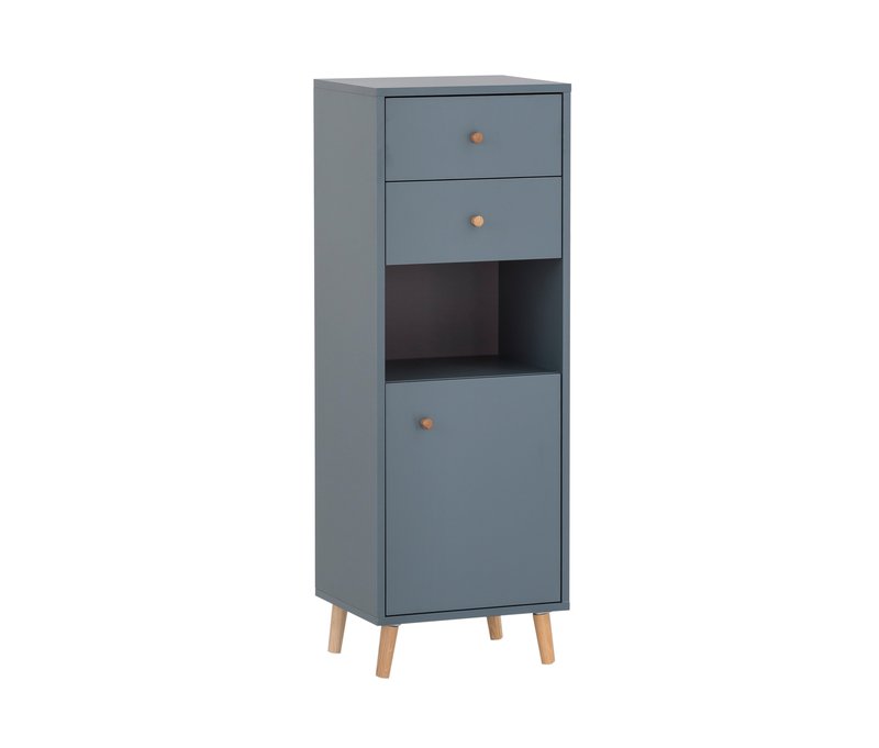 Tchibo - Highboard »Bjarne« - 40,5x33x113,5cm - braun - Holz / Metall