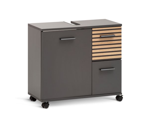 Tchibo - Waschbeckenunterschrank »Katta« - 65x32x60cm - anthrazit - Holz / Metall / Kunststoff