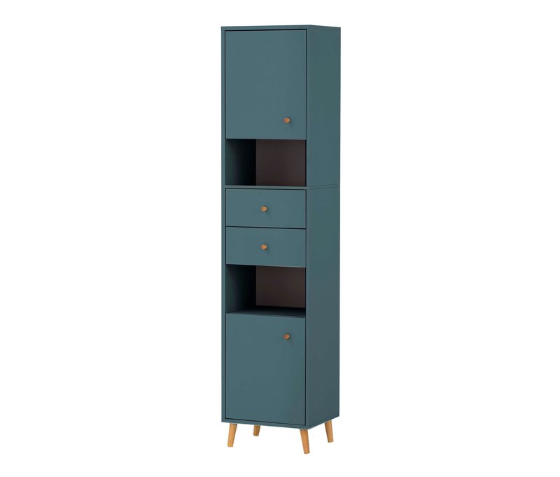 Tchibo - Hochschrank »Bjarne« - 40,5x33x177,5cm - braun - Holz / Metall