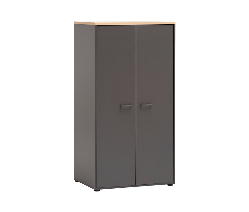 Tchibo - Mehrzweckschrank »Solea« - 80,5x60x155cm - anthrazit - Holz / Metall / Kunststoff