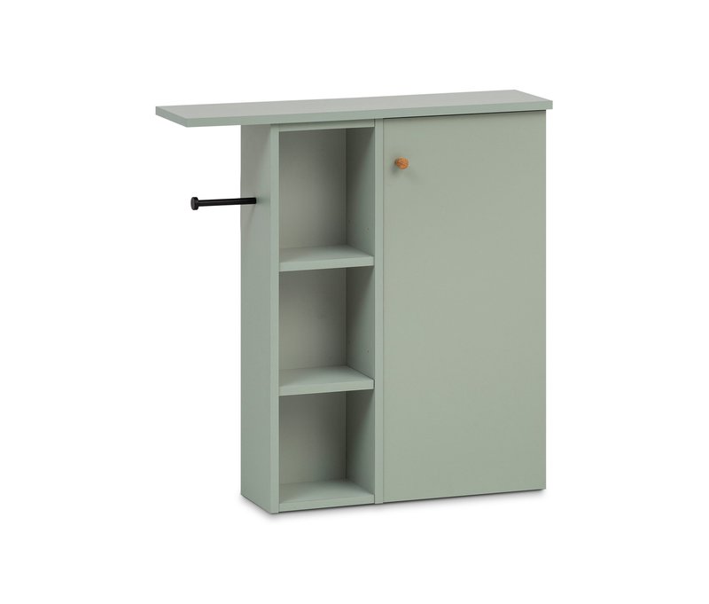 Tchibo - Nischenschrank »Bjarne« - 70,5x17x74,5cm - schwarz - Holz / Eichenholz / Metall