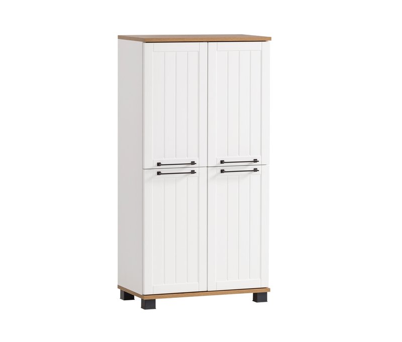 Tchibo - Highboard »Jelda« - 60x32,5x117cm - schwarz - Holz / Metall / Kunststoff