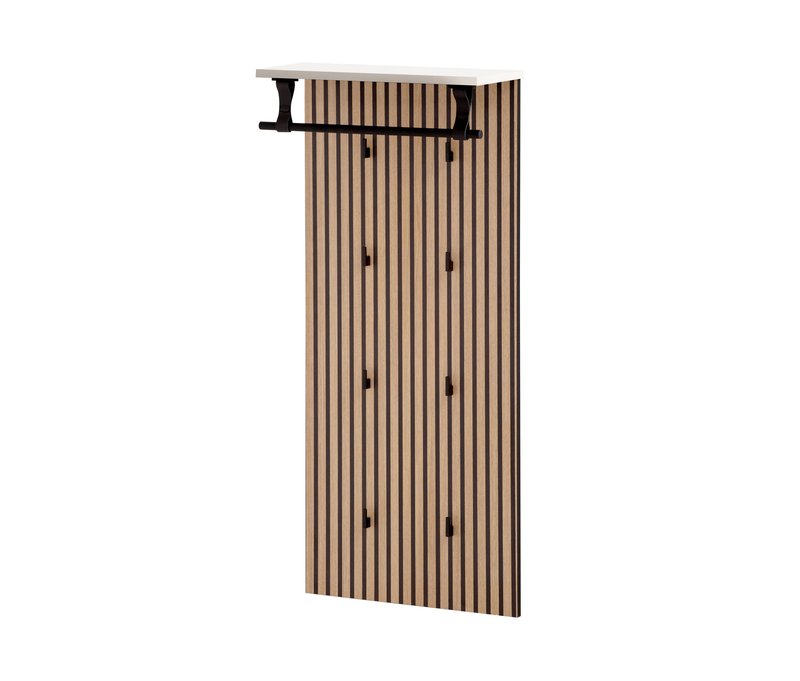 Tchibo - Hakenpaneel »Loft« - 50x21x110,5cm - schwarz - Holz / Metall / Kunststoff