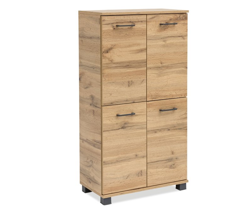 Tchibo - Highboard »HB 600 Nora« - 60x32,5x117cm - schwarz - Holz / Metall / Kunststoff