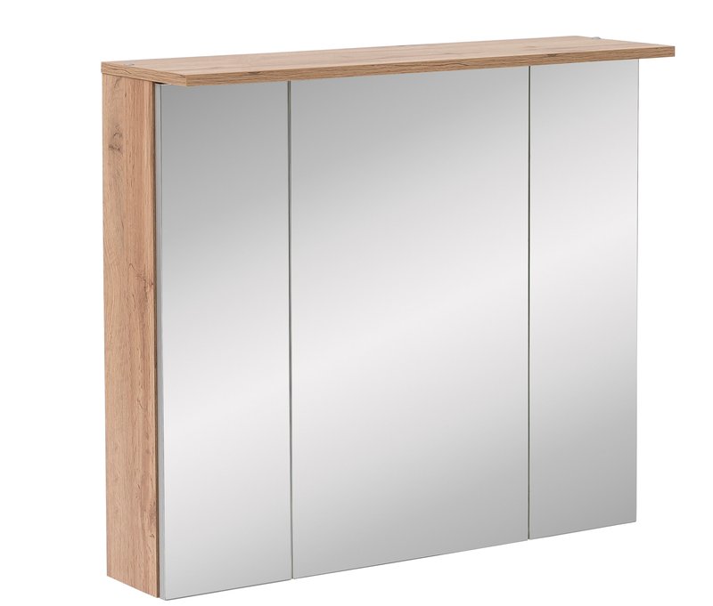 Tchibo - Spiegelschrank »Sps 800.1 Nora« - 80,5x23,5x72,5cm - braun - Holz / Glas / Metall