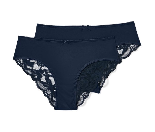 Tchibo - 2 Brazilslips - Damen - Gr. XS - dunkelblau