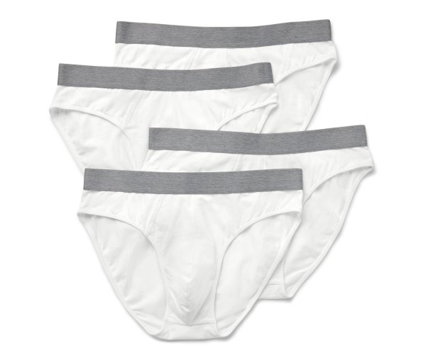 Tchibo - 4 Slips - Herren - Gr. L/6 - weiß