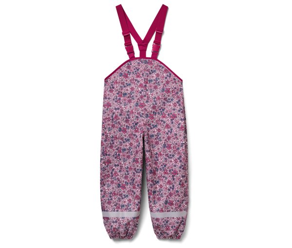 Tchibo - Kinder-Thermo-Regenhose - Mädchen - Gr. 86/92 - rosa/geblümt