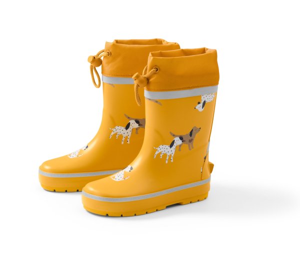 Tchibo - Gummistiefel - Herren - Gr. 34-35 - gelb/print