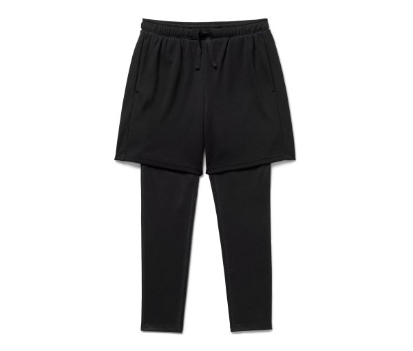 Tchibo - Kinder-Sporttight mit Shorts - Herren - Gr. 146/152 - schwarz
