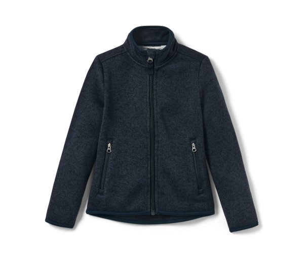 Tchibo - Kinder-Strickfleecejacke - Herren - Gr. 110/116 - dunkelblau