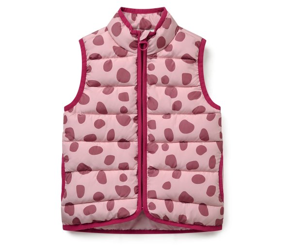 Tchibo - Kinder-Steppweste - Mädchen - Gr. 98/104 - dunkelrosa/print