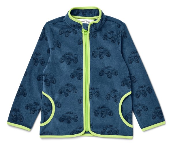 Tchibo - Kinder-Fleecejacke - Jungen - Gr. 122/128 - dunkelblau/print