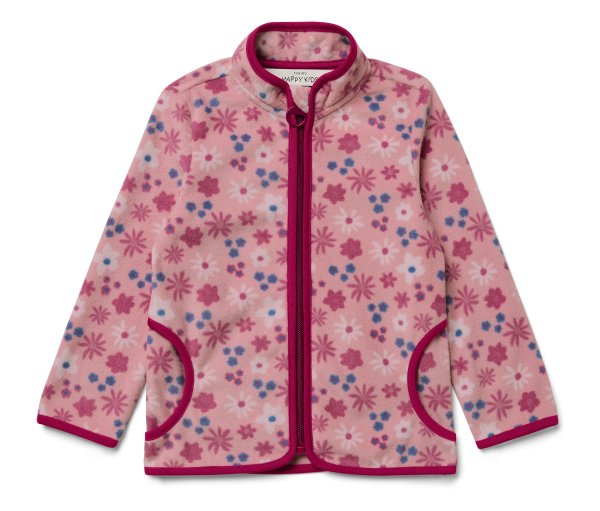 Tchibo - Kinder-Fleecejacke - Baby - Gr. 74/80 - dunkelrosa/print