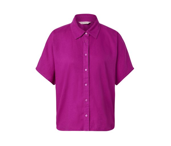 Tchibo - Leinenbluse - Damen - Gr. 36 - dunkelrosa