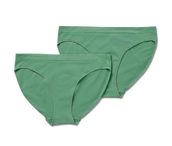 Tchibo - 2 Seamless-Slips - Damen - Gr. L - grün