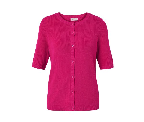 Tchibo - Feinstrick-Cardigan mit Leinen - Damen - Gr. L - pink