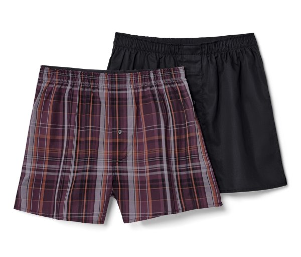 Tchibo - 2 Webboxershorts - Herren - Gr. Xl/7 - schwarz/kariert