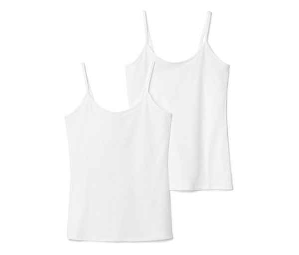 Tchibo - 2 Hemdchen - Damen - Gr. XS - weiß