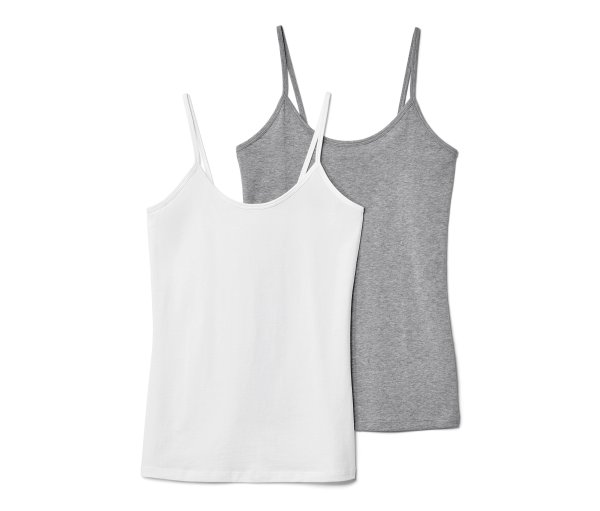 Tchibo - 2 Spaghetti-Hemdchen - Damen - Gr. M - weiß