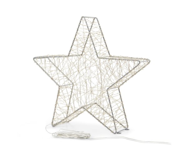 Tchibo - 3D-LED-Outdoorstern - 50x12x48cm - silber - Edelstahl / Kunststoff