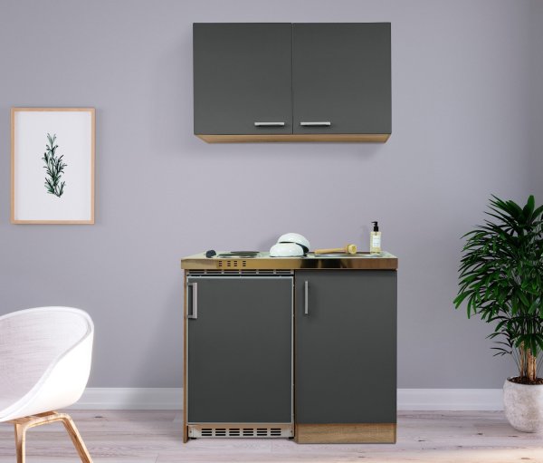 Tchibo - Respekta Miniküche mit Oberschränken - 100x60x200cm - braun - Kunststoff