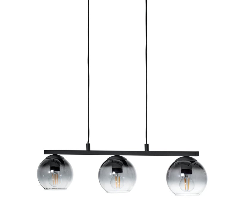 Tchibo - Pendelleuchte mit Rauchglas-Schirmen - 40x4,5x4,5cm - schwarz - Glas / Metall