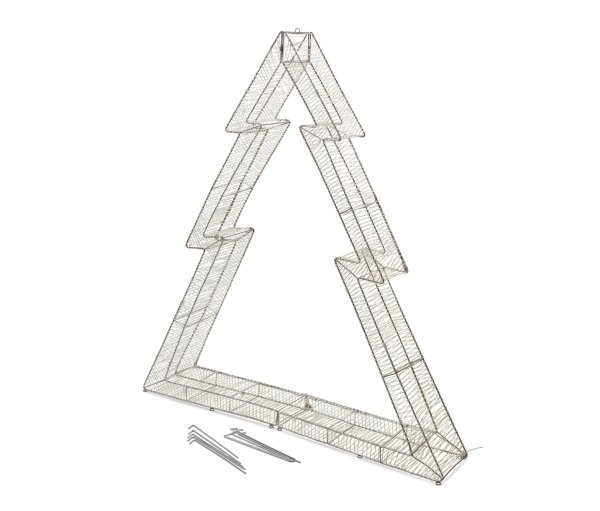 Tchibo - XXL-3D-LED-Tanne - 140x20x145cm - silber - Edelstahl / Kunststoff