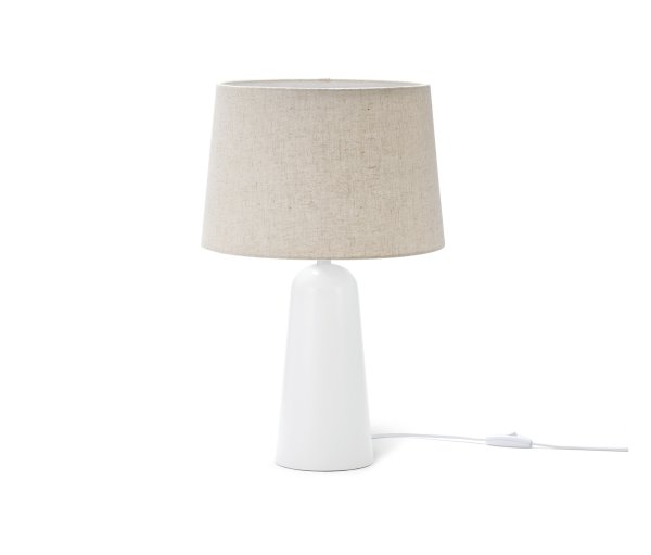 Tchibo - Tischleuchte mit Textilschirm - weiß