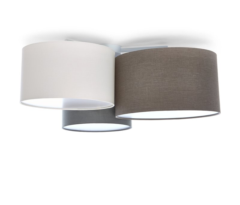 Tchibo - Deckenleuchte mit Textilschirm - 61x50x25,5cm - weiß - Kunststoff / Metall