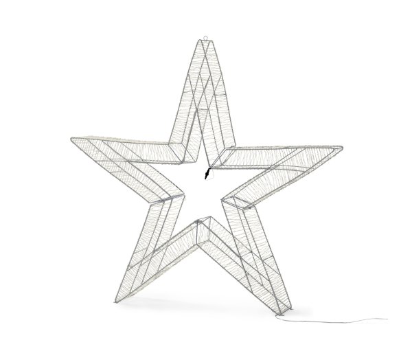 Tchibo - XXL-3D-LED-Stern - 151x20x145cm - silber - Edelstahl / Kunststoff