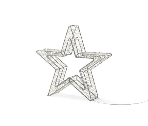 Tchibo - 3D-LED-Stern - 52x12x48cm - silber - Edelstahl / Kunststoff